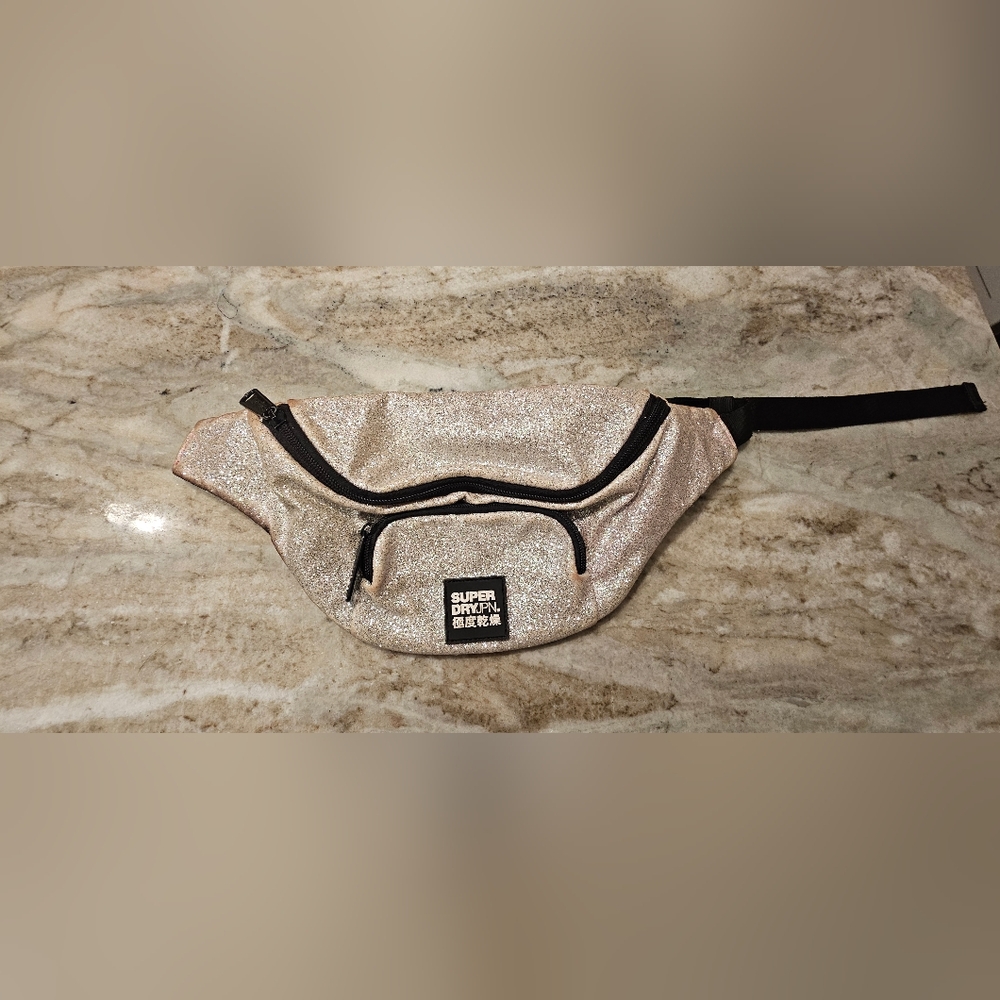 Superdry Glittery Silver Waist Bag